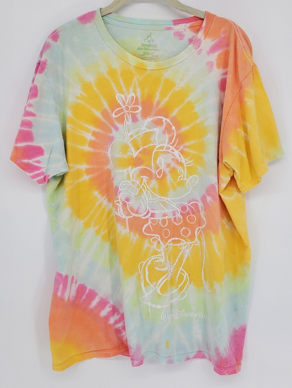 Hanes Tie-Dye Tee with Minnie Outline - Size X-Large